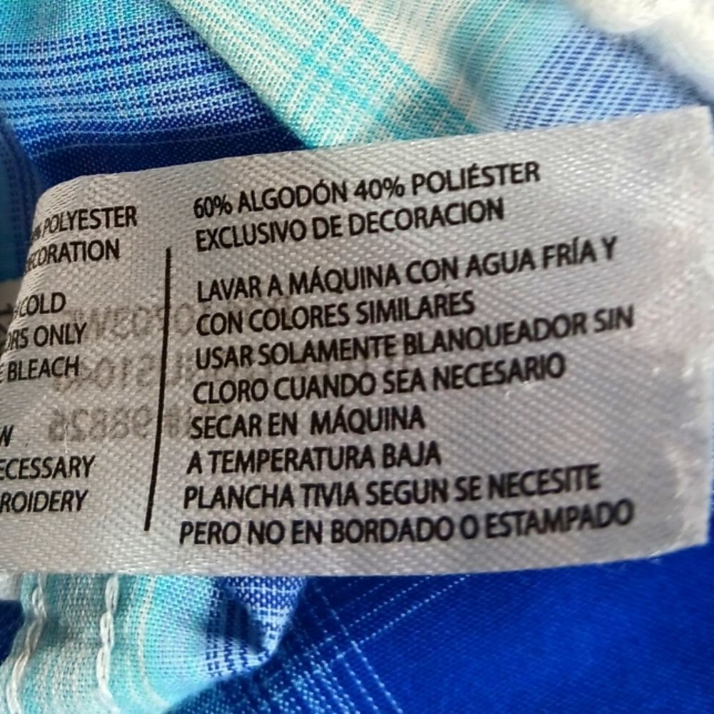 U.S. Polo Assn. Blue Plaid Button Down Shirt Front Pocket Logo Boys 8.......... - Picture 6 of 10